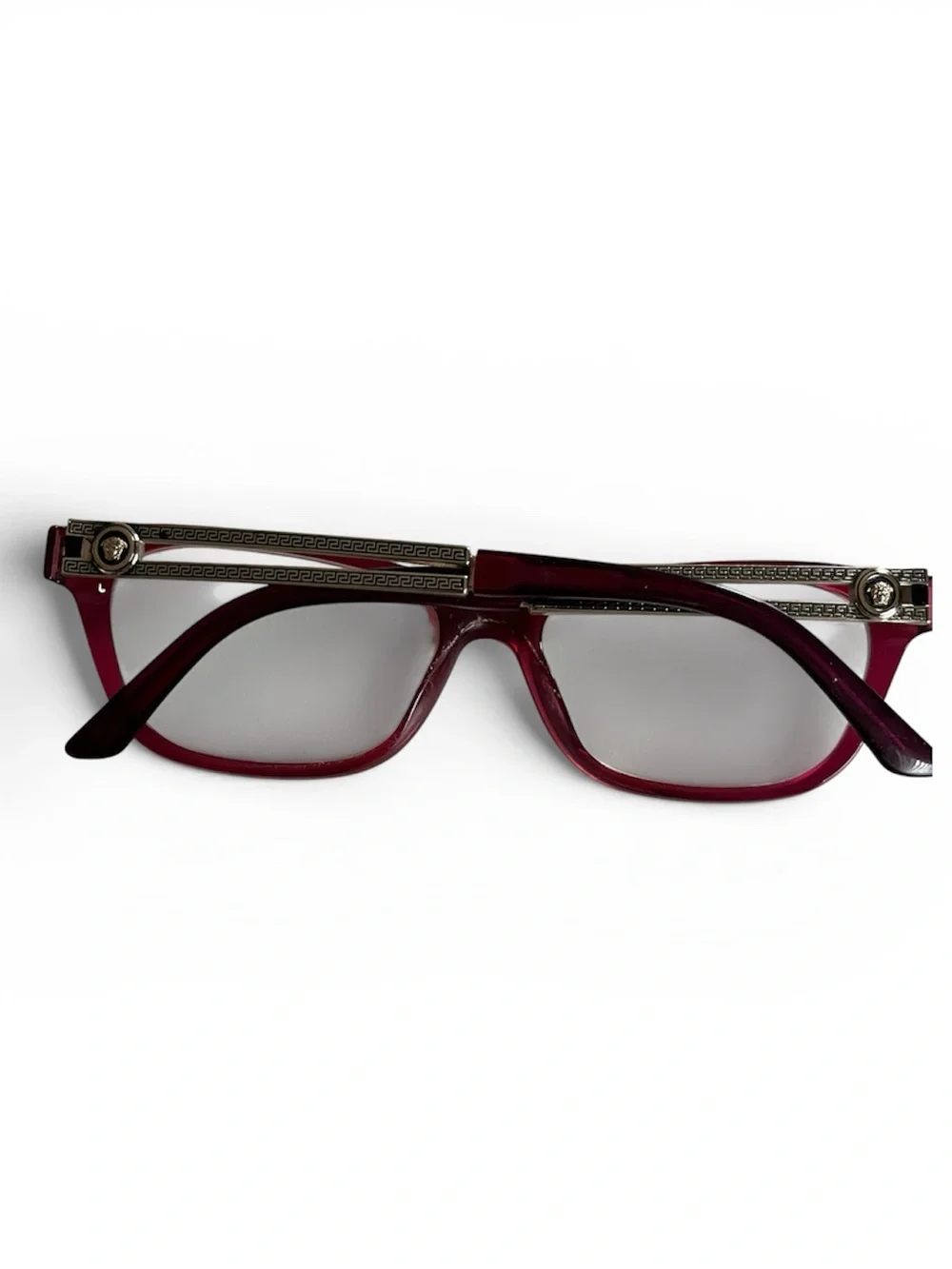 Versace MOD 3220 5097 Fuchsia/violet Gold Medusa Reading Eyeglasses Cat Eye